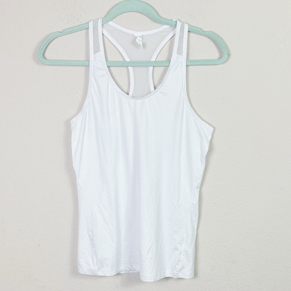 Athleta‎ Periwinkle Mesh Back Sleeveless Racerback Tank Top Shirt size small